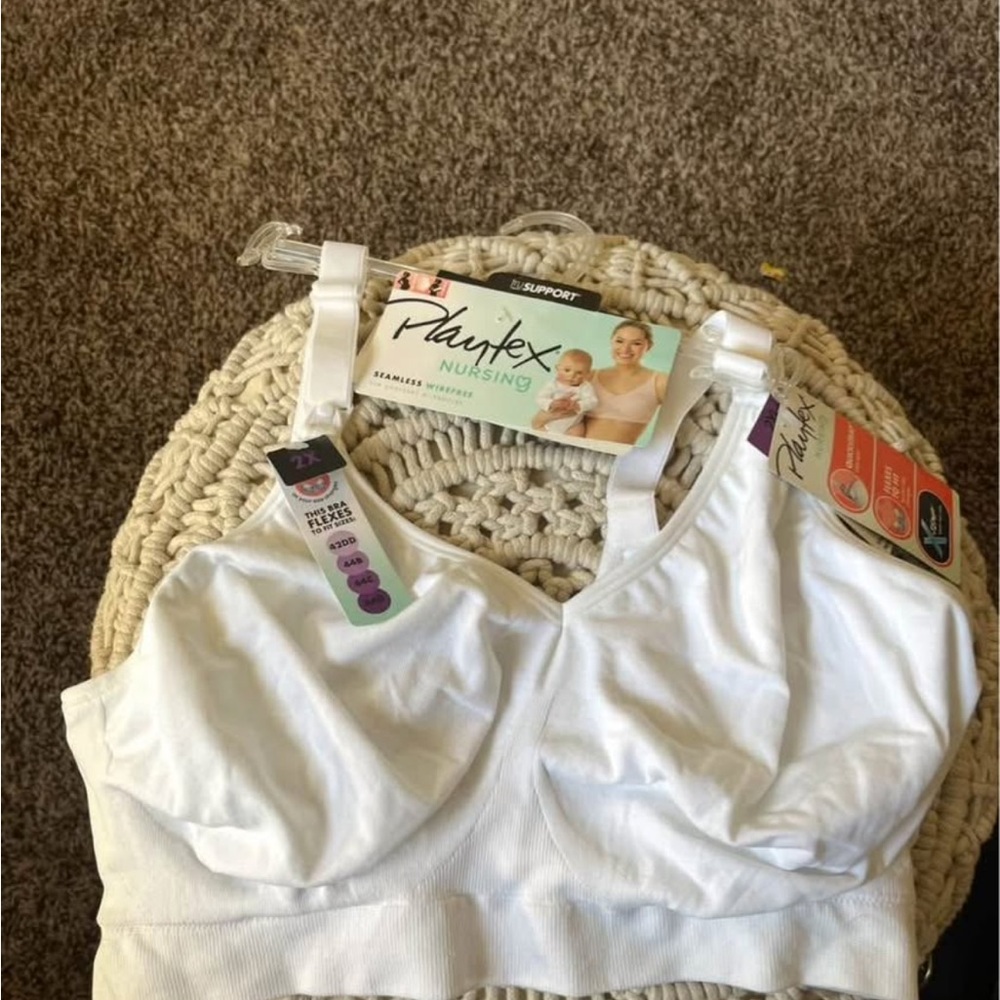 Playtex Cream Flex Fit nursing maternity Bra 2X